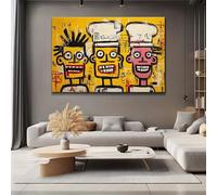 awitufhgp Tableau mural moderne pop art sur toile représentant un chef - Décoration murale pour la cuisine avec portrait de chef, peinture bohème minimaliste, style raffiné (40 x 80 cm/avec cadre)