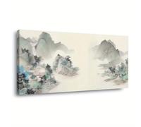 awitufhgp Tableau sur toile représentant un paysage chinois, idéal pour le salon, le bureau, la cuisine ou la chambre à coucher, pour une décoration raffinée (20 x 40 cm/sans cadre)