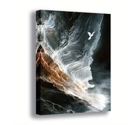 awitufhgp Tableau sur toile représentant une cascade sereine - Design vintage moderne, décoration élégante pour la maison ou le bureau, pour le salon, la chambre ou la cuisine (55 x 75 cm/Sans cadre)
