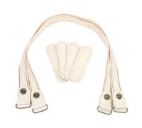 AWJUWHBJ 1 paire de poignées de sac en cuir synthétique doux et confortable, idéales pour coudre à la main, à l'épaule, beige