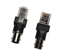AWJUWHBJ Adaptateur coaxial BNC femelle vers RJ45 mâle pour une utilisation avec des testeurs et des détecteurs de fils BNC Moniteurs Testeur de ligne