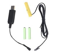 AWJUWHBJ Câble d'alimentation USB vers 2AAA 3AAA 4AAA pour jouets télécommandés, lampe de Noël, lampe de poche, horloge