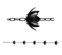 AWJUWHBJ Chaîne de pluie avec adaptateur de gouttière résistant à la rouille pour gouttières et gouttières