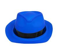 AWJUWHBJ Chapeau gangster vert Homburg en plastique - Couleur vive - Pour fête - Accessoires de vacances pour festivals de musique - Pour adultes et enfants