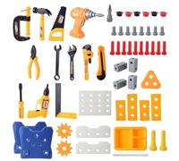 AWJUWHBJ Ensemble d'outils polyvalents pour enfants avec perceuse électrique fonctionnelle, boulons, jouet éducatif STEM, cadeau éducatif pour tout-petit, ensemble d'outils pour fille