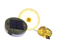 AWJUWHBJ Lampe de camping portable ronde à texture solaire adaptée pour les aventures en plein air et les voyages en famille en plein air