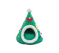 AWJUWHBJ Lit chaud pour animal domestique, intérieur doux, semi-fermé, tente pour chats, chatons, chiots, petits animaux, coussin amovible, tente chaude