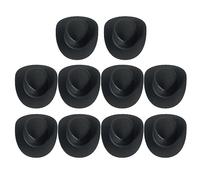 AWJUWHBJ Lot de 5/10 chapeaux de cowboy occidentaux pour jeux de simulation, décoration de cowboy pour décorer des poupées miniatures, des petits jouets de fête