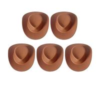 AWJUWHBJ Lot de 5/10 chapeaux de cowboy occidentaux pour jeux de simulation, décoration de cowboy pour décorer des poupées miniatures, des petits jouets de fête