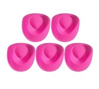 AWJUWHBJ Lot de 5/10 chapeaux de cowboy occidentaux pour jeux de simulation, décoration de cowboy pour décorer des poupées miniatures, des petits jouets de fête
