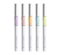 AWJUWHBJ Lot de 5 stylos à bille à encre gel à séchage rapide avec pointe aiguille de 0,5 mm pour écrire, prendre des notes, journal, bureau, fournitures scolaires