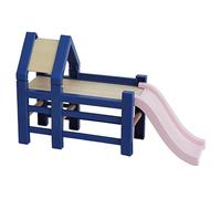 AWJUWHBJ Maisons de poupées mignonnes pour extérieur - Simulation de meubles de jardin - Jouet de simulation - Jouet de parc d'attractions pour fille - Toboggan miniature pour maisons de poupée