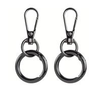 AWJUWHBJ Mousquetons pivotants avec anneaux en métal pour porte-clés, cordon, fabrication de bijoux, mousqueton et anneaux en métal