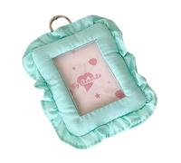 AWJUWHBJ Petit coussin décoratif avec crochet pour le rangement des impressions, étui multifonction pour cartes, accessoire à suspendre au mur, adorable pendentif en tissu pour photos, Vert lac, One