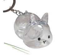 AWJUWHBJ Présentoir décoratif en forme de lapins pour animaux de compagnie - Porte-clés décoratif pour ranger les poils de lapins - Pour sacs, colliers, porte-clés