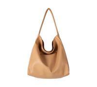 AWJUWHBJ Sac à main Toted en cuir synthétique - Style décontracté et tendance - Grand sac à bandoulière avec fermeture à boutons-pression - Pour femmes et filles, abricot, One Size