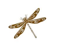 AWJUWHBJ Statue de libellules en fer vintage fabriquée à la main - Décoration extérieure - Design complexe - Sculpture de jardin - Artisanat - Sculpture de libellules en métal - Sculpture en fer forgé