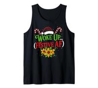 Awke Up Festive AF Dark Humour Funny Christmas Débardeur