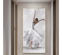 AWKFHF Danse de Danseuse de Ballet Abstrait Tableau Décoration Murale,Toile Peinture Affiche Chambre Salon Décoration (40X80CM,sans Cadre)