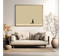 AWKFHF Impression sur Toile Peinture Vieil Homme Solitaire et Chien Tableau Décoration Murale,Sans Cadre Toile Peinture Affiche Chambre Salon Art Décoration (60X80CM,Sans Cadre)