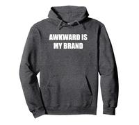 Awkward est ma Marque Sweat à Capuche, Unisexe pour Adultes, Chiné Foncé, S