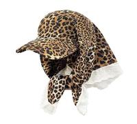 Awlsyj Pare-soleil pour femme - Foulard de baseball - Rural - Campagne - Plage - Voyage, imprimé léopard, Taille unique