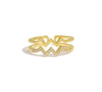 Awlve Amare Jewels Bague Ajustable - À Ma Soeur - Je Serai Toujours A Tes Côtés, Entièrement Ajustable Et Convient A Toutes Les Tilles De Doigts (Gold)