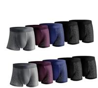 Awlve Boxer en Fibre de Bambou | BOXHERO Homme Les Un Confort Inégalé (4xnoir+2xbleu+2xgris+2xrouge,M)
