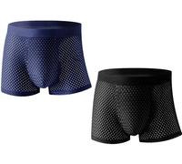 Awlve Boxer en Fibre de Bambou | BOXHERO Homme Les Un Confort Inégalé (5X Noir + 5X Bleu,M)