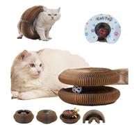 Awlve KittySpin Jouet Interactif pour Chats, Royaume Félin Griffoir pour Chat, Grattoir Chat Pliable et Transformable, Stimule l'instinct de Chasse Félin, Aide A Apaiser Le Stress Et L'anxiété (Noël)