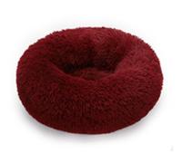Awlve MrFluffyFriend™ - Coussin Anti-Stress pour Chien pour Chiens De Petite, Moyenne Et Grande Taille Chat Lavable Peluche Animale Compagnie Lit Donut (Bordeaux,M-60CM)