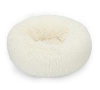 Awlve MrFluffyFriend™ - Coussin Anti-Stress pour Chien pour Chiens De Petite, Moyenne Et Grande Taille Chat Lavable Peluche Animale Compagnie Lit Donut (Blanc,M-60CM)