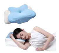 Awlve SOYA-Paris Oreiller SOYA 3.0, Nouvel Oreiller orthopédique à mémoire de Forme Intelligent, Améliorer la qualité du Sommeil (Bleu *1)