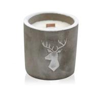 Awm Bougie soja en béton Tête de cerf - Whisky et fumée de bois 450g