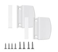 AwmnSrman Lot de 2 poignées de porte de balcon extérieures blanches - En plastique polyvalent - Pour balcon, terrasse - Avec vis