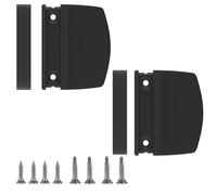 AwmnSrman Lot de 2 poignées de porte de balcon extérieures noires - En plastique polyvalent - Pour porte de balcon et terrasse - Avec vis