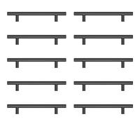 AwmnSrman Poignee de Meuble Cuisine Noir Poignées D'armoire Lot de 10 de Peinture Aérosol en Acier Inoxydable de 128 mm Installation de Trous Noirs