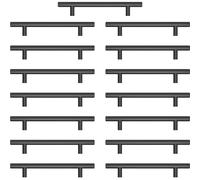 AwmnSrman Poignee de Meuble Cuisine Noir Poignées D'armoire Lot de 15 de Peinture Aérosol en Acier Inoxydable de 128 mm Installation de Trous Noirs