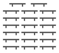 AwmnSrman Poignée de Meuble Cuisine Noir Poignées D'armoire Lot de 20 de Peinture Aérosol en Acier Inoxydable de 96 mm Installation de Trous Noirs