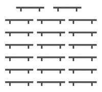 AwmnSrman Poignee de Meuble Cuisine Noir Poignées D'armoire Lot de 20 de Peinture Aérosol en Acier Inoxydable de 128 mm Installation de Trous Noirs