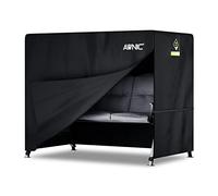 Awnic Bâche de Protection pour balancelle hollywoodienne 3 Places étanche et résistante aux intempéries pour terrasse avec Cordon de Serrage 420D 210 x 125 x 170 cm