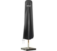 AWNIC Housses Pour Parasols de Jardin Exterieur Imperméable, Résistant Aux UV et à la Déchirure en 420D Oxford Housse Parasol Deporte 3x3m Noire 190x30/50cm