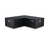Awnic Housse de Protection pour canapé en Forme de L - en rotin - Imperméable - Polyester 420D - 215 x 215 x 85 x 71 cm