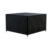 AWNIC Housse pour Meubles de Jardin imperméable et résistante en Tissu Oxford 420D, Coupe-Vent, Anti-UV, pour Table de terrasse ou d'extérieur, carré, Noir, 160 x 160 x 71 cm