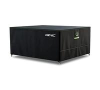AWNIC Housse pour mobilier de jardin cube Housse pour table de jardin Mobilier d'extérieur Imperméable Résistant aux déchirures Polyester 420D 180x120x71cm