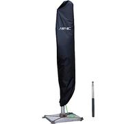 Awnic Housses pour Parasols de Jardin Exterieur Imperméable, Résistant Aux UV et à la Déchirure en 420D Oxford Housse Parasol Deporte 4x3m Noire 265x40/50cm