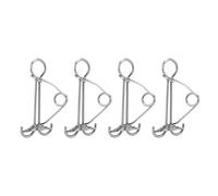 Awning Anchors 4Pcs | Stainless Steel Spiral Tent Stakes for Camping/Boat/Hiking | Octopus Design Deck Anchor Peg with Rope Tightener