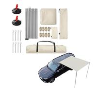 Awning Camping Truck Awning Tent with UPF50+ Sun Protection, 210D Oxford Cloth Car Shelter with Poles, Ropes and Storage Bag, Portable Outdoor Shade for Travel and Camping