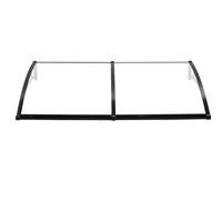 Awning for Door Entrance | Entrée de porte avec panneau latéral | Fixation sur la porte avec support en d'aluminium, planche en polycarbonate, protection UV contre la pluie et la neige pour