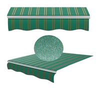 Awnings For Patio Canvas Outdoor Sunshade Canopy Retractable Patio Awning Replacement, Stripe Awning Deck Cover Replacement Fabric Sun Shade Cover Outdoor Canopy Cloth For Deck Balcony Yard Coffee(Gre
